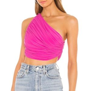 Norma Kamali Diana Top in Orchid Pink